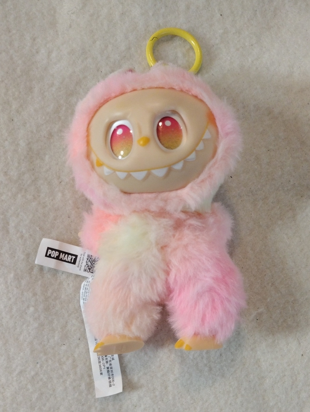 Pop Mart The Monsters LABUBU Big into Energy Vinyl Plush Bunny Pendant Keychain